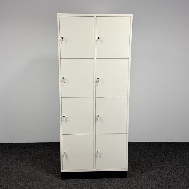 Lockerkast 8-deurs - Wit | 196 x 82 x 48 cm