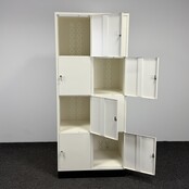Lockerkast 8-deurs - Wit | 196 x 82 x 48 cm