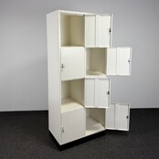 Lockerkast 8-deurs - Wit | 196 x 82 x 48 cm