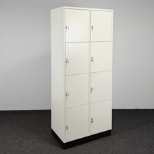 Lockerkast 8-deurs - Wit | 196 x 82 x 48 cm