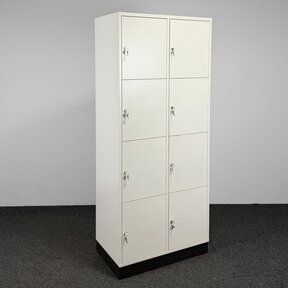 Lockerkast 8-deurs - Wit | 196 x 82 x 48 cm