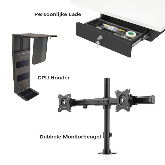 Elektrisch Zit-Sta Bureau Ergo Surge 160x80 cm | NEN/NPR Genormeerd