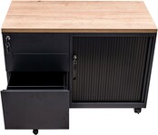 Verrijdbaar Labeblok met Schuifdeur - Zwart