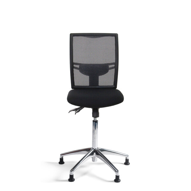 Hoge Werkstoel - Mesh Rugleuning | Glijdoppen