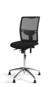 Hoge Werkstoel - Mesh Rugleuning | Glijdoppen