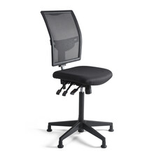 Hoge Werkstoel - Mesh Rugleuning | Glijdoppen