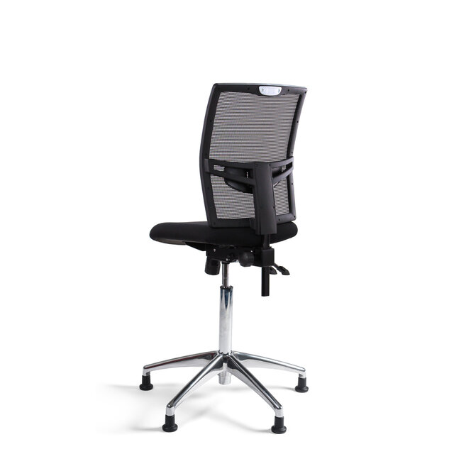 Hoge Werkstoel - Mesh Rugleuning | Glijdoppen