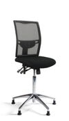 Hoge Werkstoel - Mesh Rugleuning | Glijdoppen