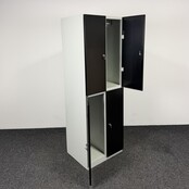 Lockerkast 4-deurs - Zwart | 180 x 60 x 50 cm