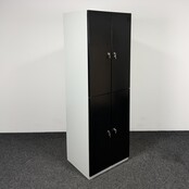 Lockerkast 4-deurs - Zwart | 180 x 60 x 50 cm