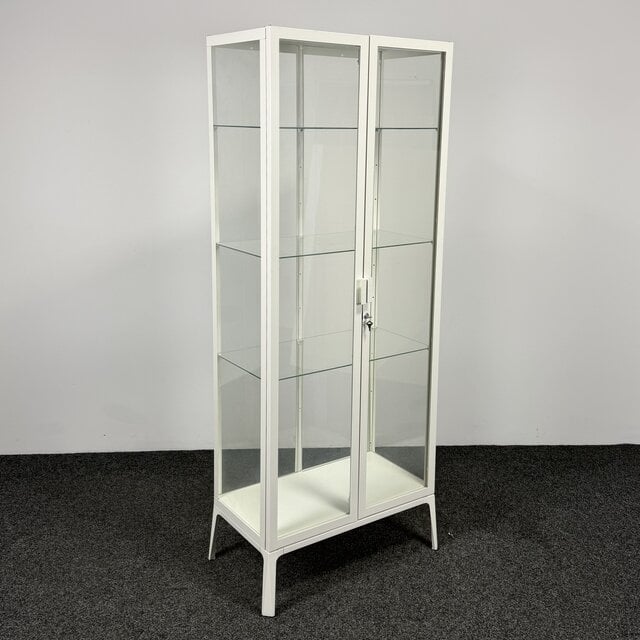Witte Vitrinekast - 175 x 73 x 42 cm