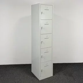 Lockerkast 5-deurs - Grijs | 195 x 42 x 50 cm