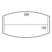 NOW! Tonvormige Vergadertafel - 240 x 120 cm