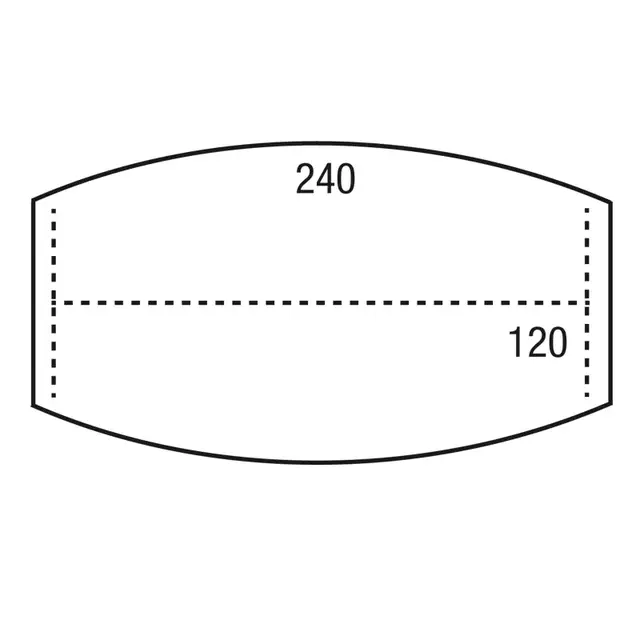 NOW! Tonvormige Vergadertafel - 240 x 120 cm