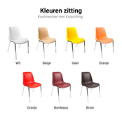 Kantinestoel met Kuipzitting - Diverse Kleuren