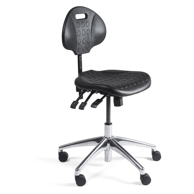 Lage Werkstoel - PU Zitting