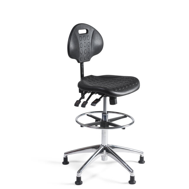 Hoge Werkstoel - PU Zitting