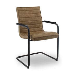 Vergaderstoel Rick | Cognac/Grijs