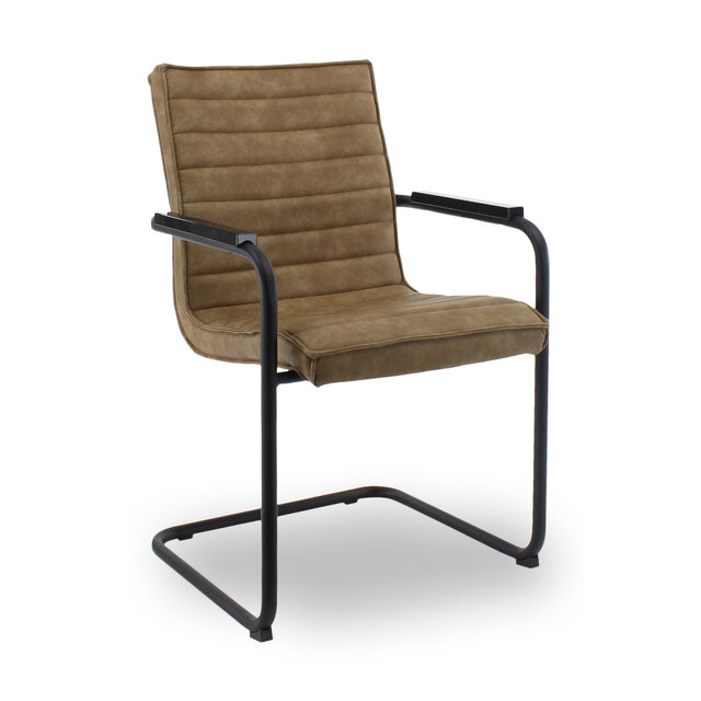 Vergaderstoel Rick | Cognac/Grijs