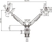 Dubbele Gasgeveerde Monitorarm