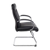 Luxe Vergaderstoel President - Zwart Leder