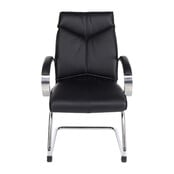 Luxe Vergaderstoel President - Zwart Leder