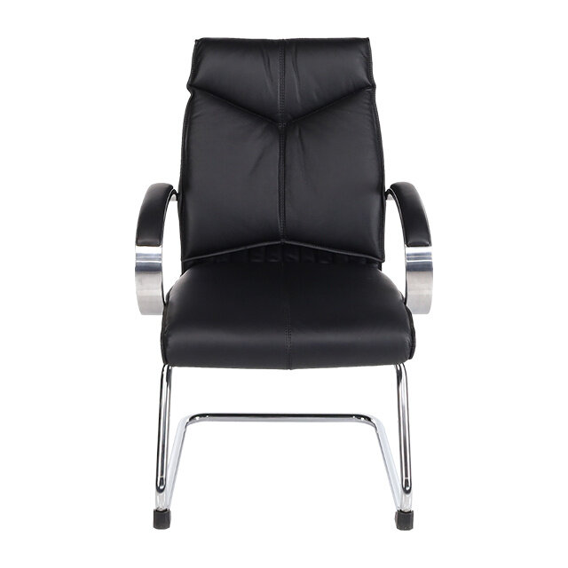 Luxe Vergaderstoel President - Zwart Leder