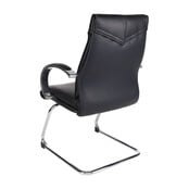 Luxe Vergaderstoel President - Zwart Leder