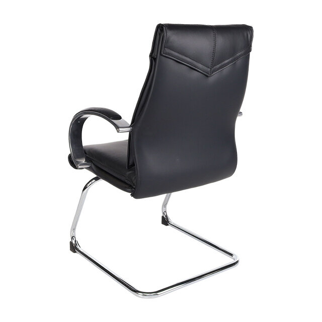 Luxe Vergaderstoel President - Zwart Leder