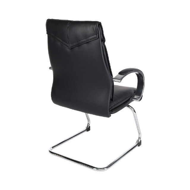 Luxe Vergaderstoel President - Zwart Leder