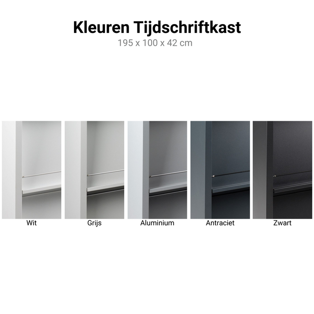 Tijdschriftkast - Metaal | 195 x 100 x 42 cm