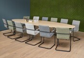 Vergadertafel Realis Ellips | 420 x 120 cm