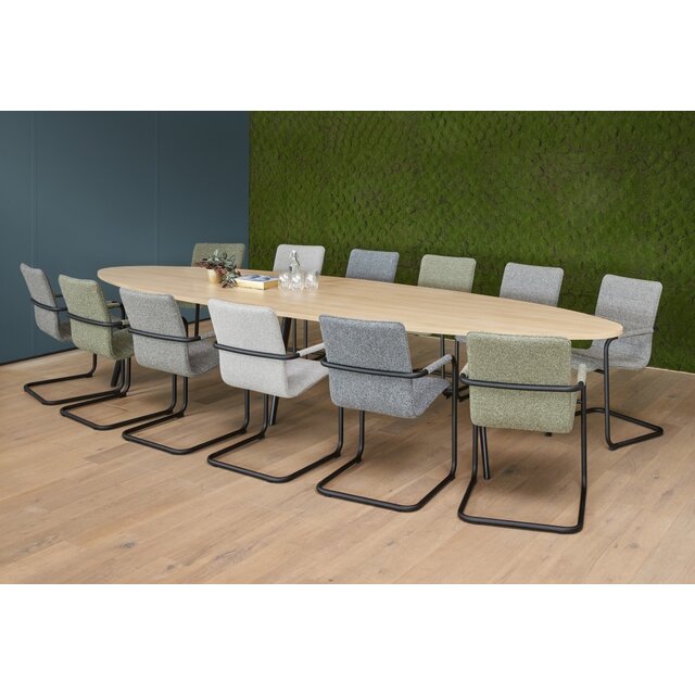 Vergadertafel Realis Ellips | 420 x 120 cm