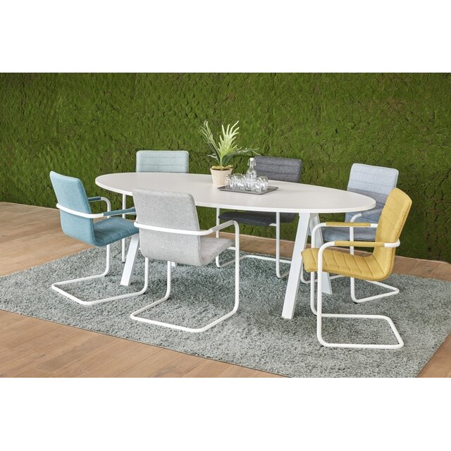 Vergadertafel V-Leg Ellips | 220 x 110 cm