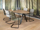 Vergadertafel V-Leg Ellips | 220 x 110 cm