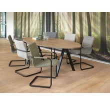 Vergadertafel V-Leg Ellips | 220 x 110 cm