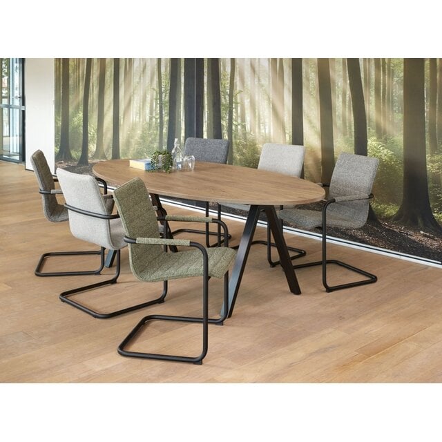 Vergadertafel V-Leg Ellips | 220 x 110 cm