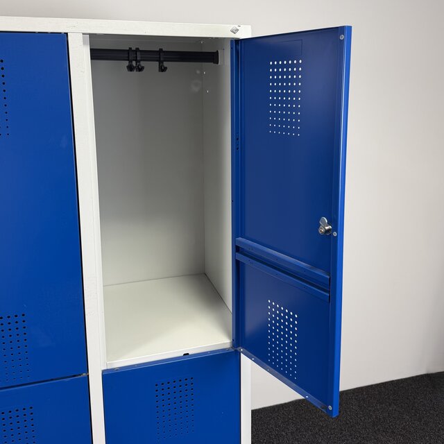 Lockerkast Grijs/Blauw - 8 Deurs | 180 x 159,5 x 50 cm