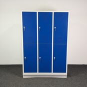 Lockerkast Grijs/Blauw - 6 Deurs | 180 x 120 x 50 cm