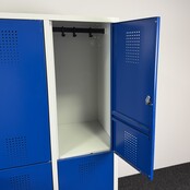 Lockerkast Grijs/Blauw - 6 Deurs | 180 x 120 x 50 cm