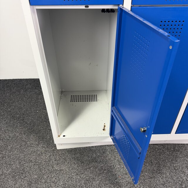 Lockerkast Grijs/Blauw - 6 Deurs | 180 x 120 x 50 cm