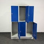 Lockerkast Grijs/Blauw - 6 Deurs | 180 x 120 x 50 cm