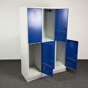 Lockerkast Grijs/Blauw - 6 Deurs | 180 x 120 x 50 cm