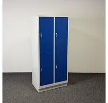 Lockerkast Grijs/Blauw - 4 Deurs | 180 x 81 x 50 cm