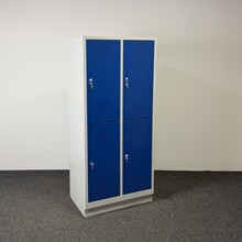 Lockerkast Grijs/Blauw - 4 Deurs | 180 x 81 x 50 cm