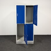 Lockerkast Grijs/Blauw - 4 Deurs | 180 x 81 x 50 cm