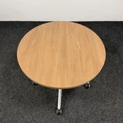Verrijdbare Zit-Sta Tafel - Ø 80 cm