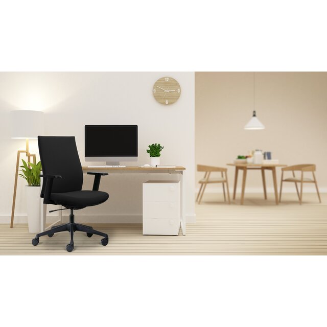 Bureaustoel Cambridge Stof - Zwart