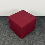 Bordeauxrode Poef | 43 x 52 x 52 cm