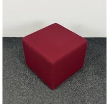Bordeauxrode Poef | 43 x 52 x 52 cm